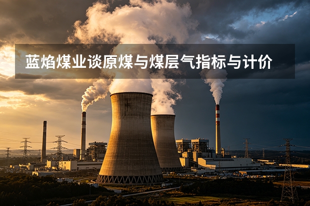 蓝焰煤业谈原煤与煤层气指标与计价