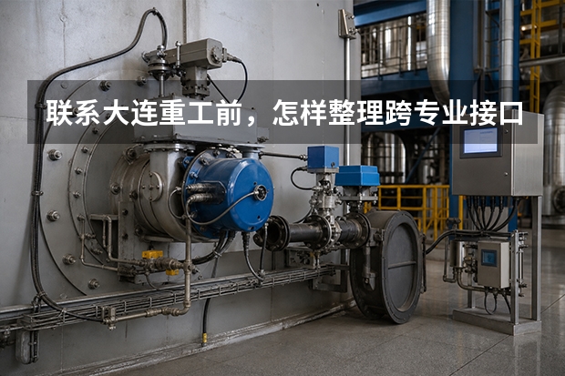 联系大连重工前，怎样整理跨专业接口？