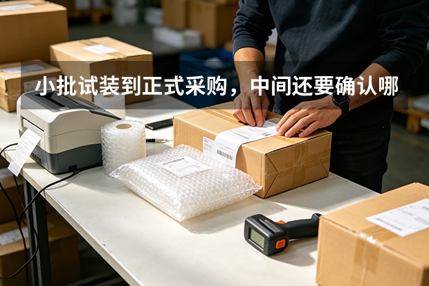 小批试装到正式采购，中间还要确认哪些项目？